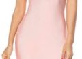 meilun Women’s Rayon Bandage Midi Dress O-Neck Cut Out Splitted Bodycon Pencil Dress