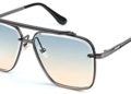 YuJian Square Aviator Gradient Oversized Men’s Womens Sunglasses Vintage Metal Frameless Glasses