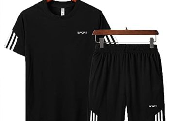 COCONONO Men’s Tracksuit Short Sets Summer Casual T-Shirts and Shorts Set for Running Jogging Athletic Sports