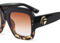 FEISEDY Oversized Square Sunglasses Multi Tinted Glitter Frame Stylish Inspired B2276