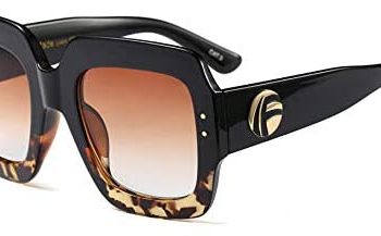 FEISEDY Oversized Square Sunglasses Multi Tinted Glitter Frame Stylish Inspired B2276