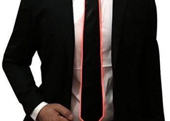 SATUMIKO Burning Man Light Up Fanny Ties Novelty Necktie For Men LED Light Up Ties Costume Accessory