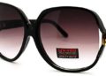 JuicyOrange Black Super Oversized Sunglasses Womens Classic ROUND CELEBRITY PRIVACY Shades NEW, Large