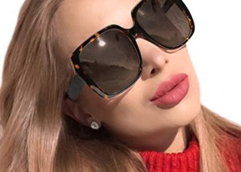 MuJaJa Oversized Square Suglasses for Women Polarized, Fashion Vintage Classic Shades for Outdoor UV Protection