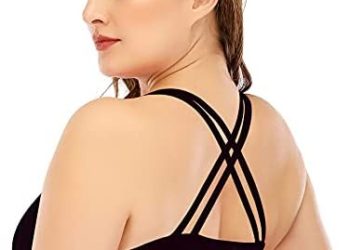 Layla’s Celebrity Longline Sports Bra for Large Breasts Plus Size Bralette Strappy Yoga Bras Wireless Comfortable