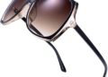 Women’s Square Jackie O Cat Eye Hybrid Butterfly Fashion Sunglasses – Exquisite Packaging (727704-Crystal brown/ Black paint, Gradient Brown)
