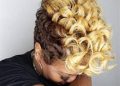 Divine Hair Short Afro Kinky Curly Synthetic Wig – Ombre Brown Blonde