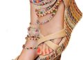 getmorebeauty Women’s Wedge Sandals With Pearls Across The Top Platform Sandals High Heels
