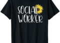 Pretty Yellow Sunflower Social Worker T-Shirt